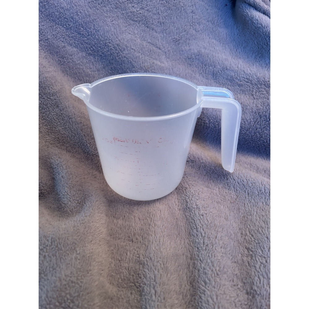 Plastic Measuring Cup with Handle & Pour Spout Clear Kitchen Tool